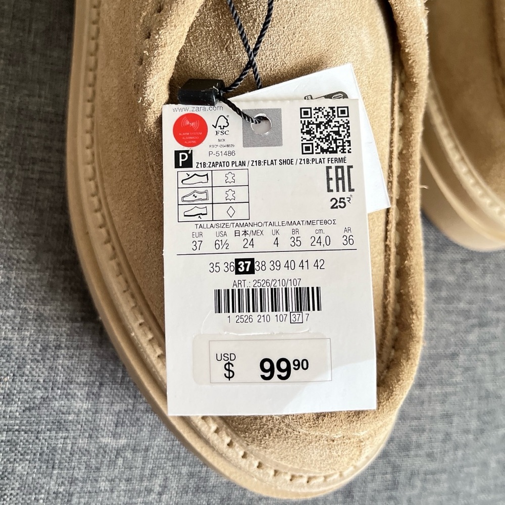 Zara Flat Suede Shoes - Picture 4 of 6